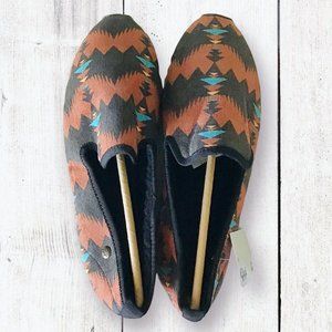 Comfy Sherpa Lined Slippers Cozy House Shoes Casual Slip On Shoes Western Print